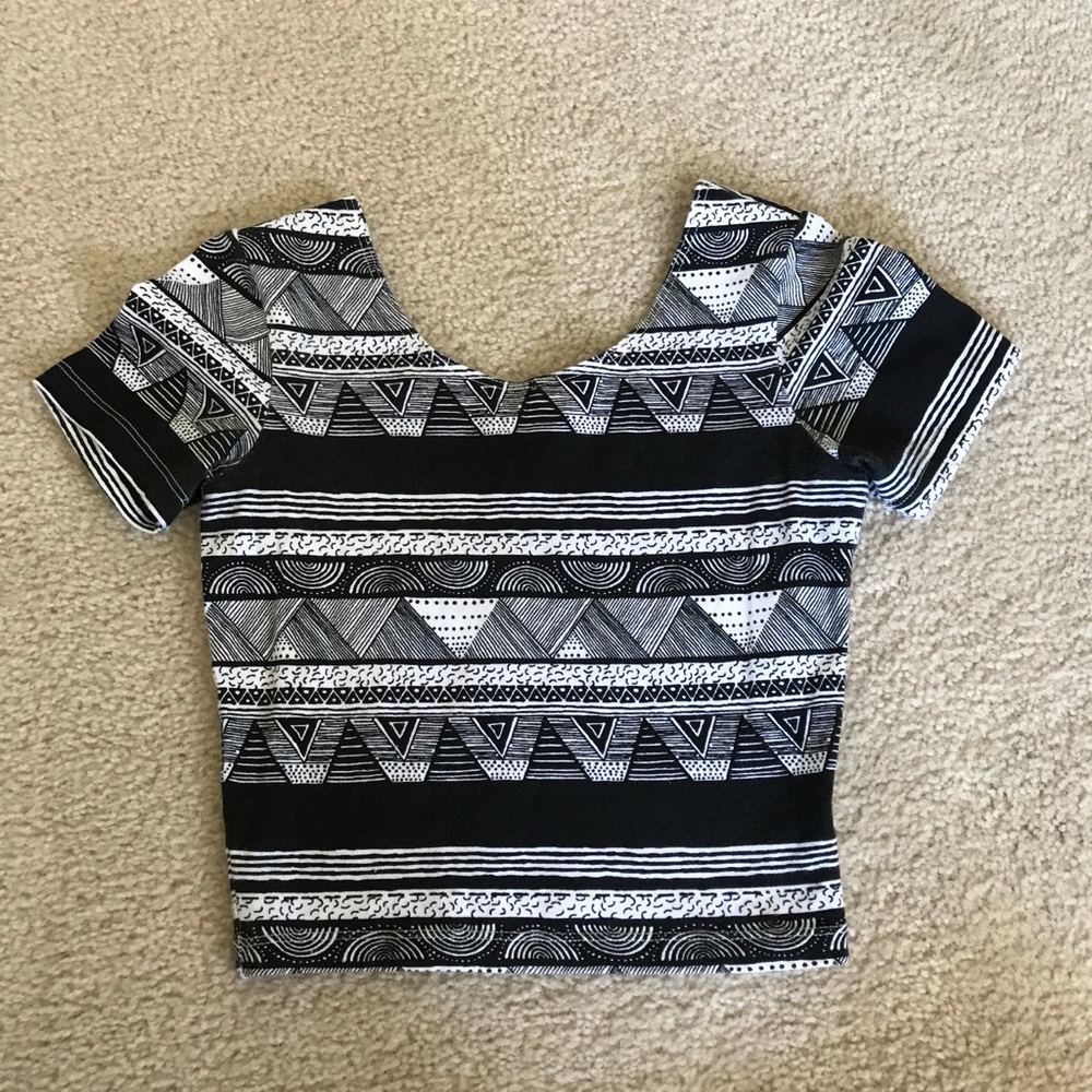 American Apparel Print Crop Top